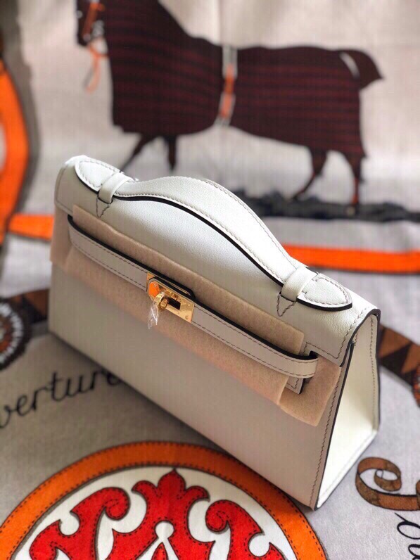 에르메스 미니 켈리백22 끄레 금장 스위프트